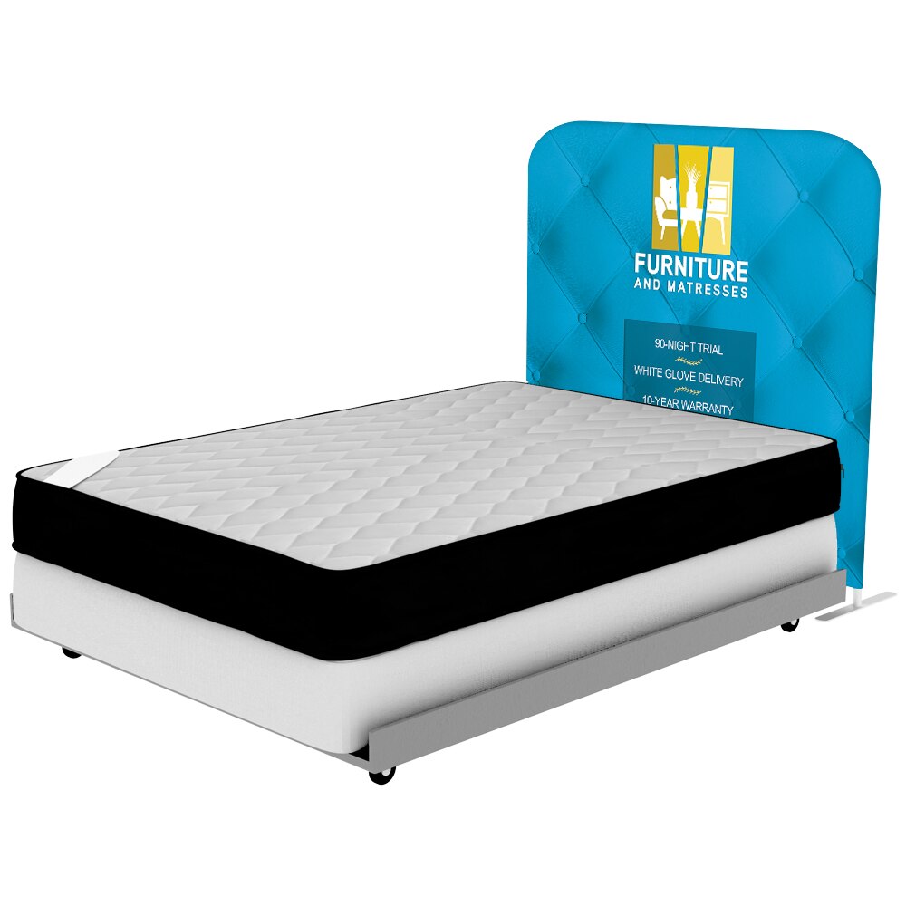 EZ Tube Queen Headboards — 57 in Single Sided Graphic Package with White Back Fabric